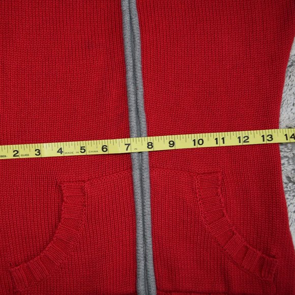 NEW WITH TAG SKI-DO WOMEN SWEATER WARM SLIM FIT POCKETS RED/GREY KNIT, S… - Picture 11 of 11